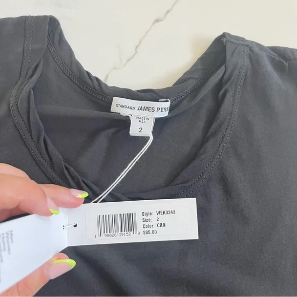 NWT James Perse Charcoal Cotton Tank - Picture 9 of 10